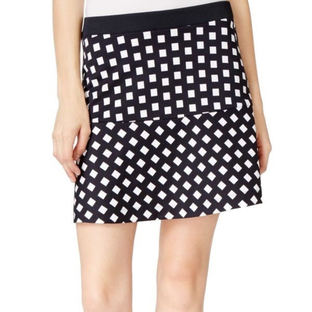 NWOT! Michael Kors Navy Checkered Skirt